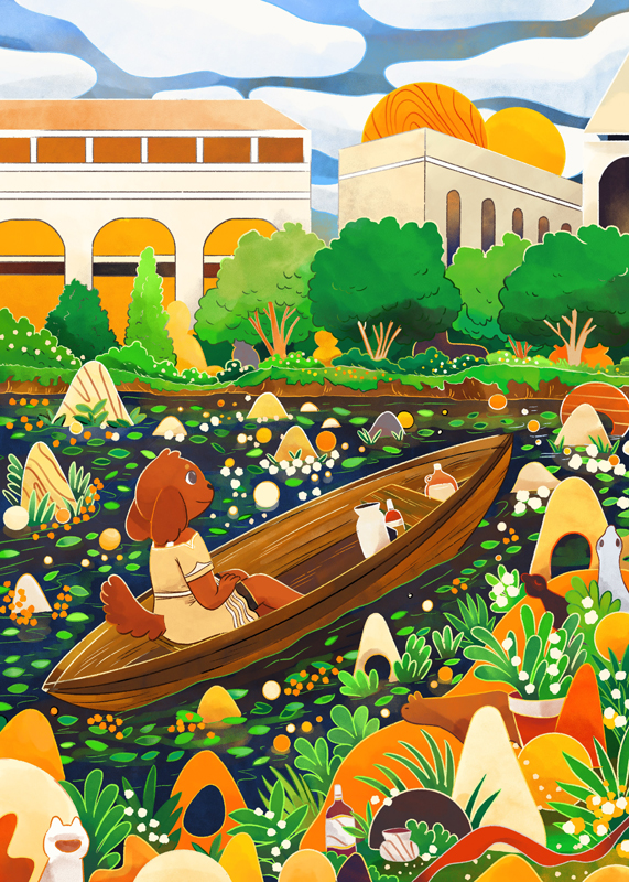 Orange Petal Canoe